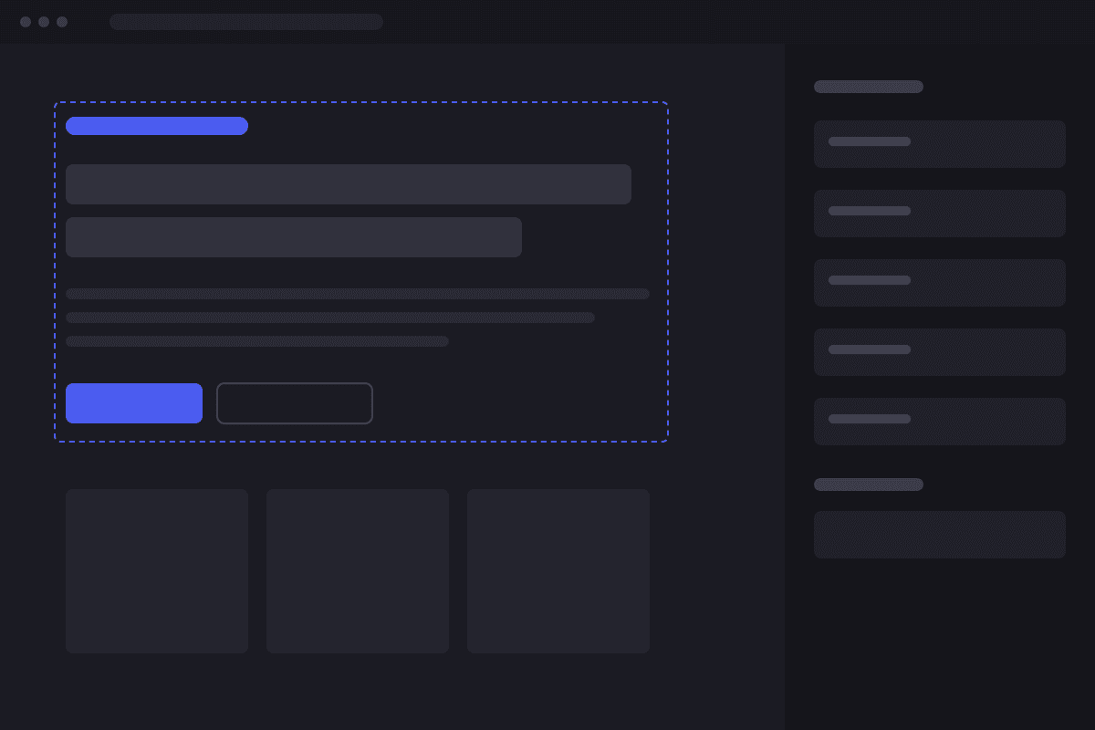 A page being edited in the visual editor